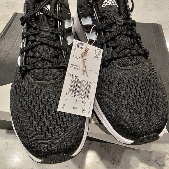 Adidas EQ21 Run 'Black White Running Shoe Size 8 Men's (Women's 9) NWT! - Picture 11 of 16